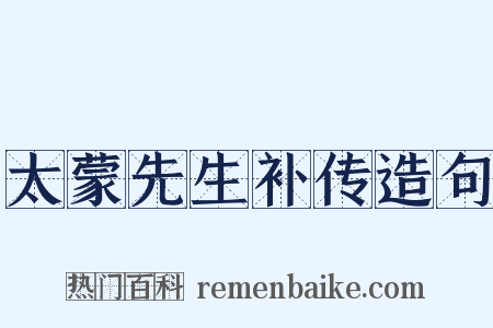 太蒙先生补传造句是什么意思的图片